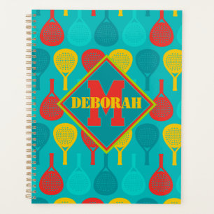 Padel Smash Notes mit Monogramm Planer