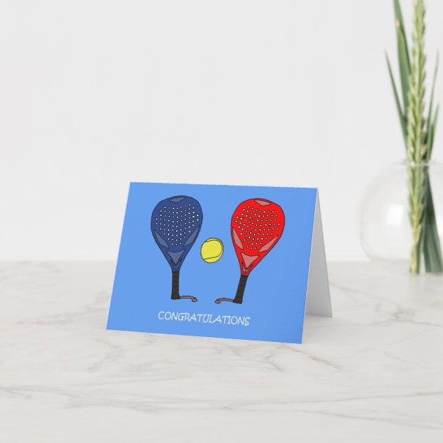 Padel Tennis Glückwunsch Karte (Vorderseite)