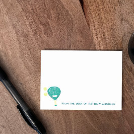 Padel Tennis Racket und Balls Personalisiert Post-it Klebezettel