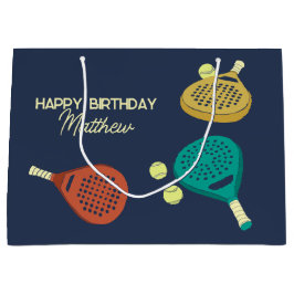 Padel Tennis Rackets und Balls Personalisiert Große Geschenktüte