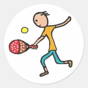 Padel Tennis Runder Aufkleber