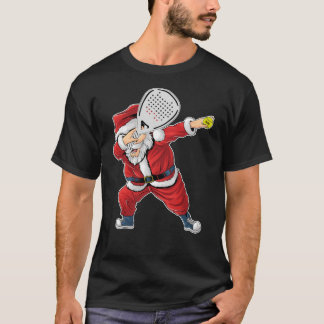 Padel Tennis Santa Claus Dabbing Padel Weihnachten T-Shirt
