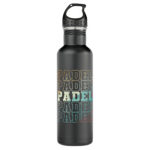 Padel Tennis Sport und Ball Edelstahlflasche