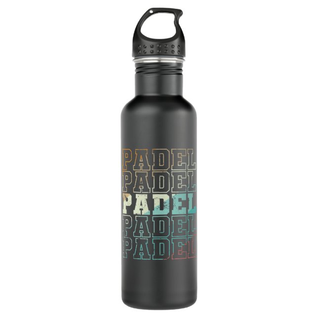 Padel Tennis Sport und Ball Edelstahlflasche (Vorderseite)