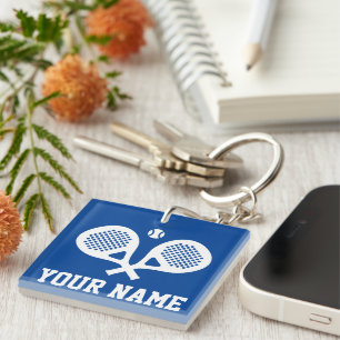 Padel Tennisspieler Schlüsselanhänger mit indivi