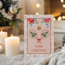 Padel Themed Christmas Card – Padel Racquet Motif