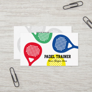 Padel-Trainer-Trainingskarte Vorlagen Visitenkarte