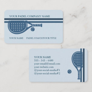 Padel Visitenkarte - Eleganter Padel-Stil – Azurbl