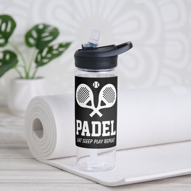 Padel Wasserflasche für Spieler und Fans Trinkflasche (Yoga)