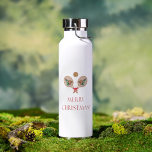 Padel-Weihnachts-Wasserflasche - Festives Padel-Mo Trinkflasche