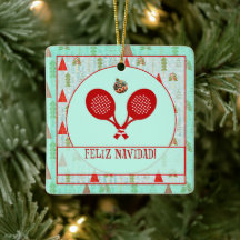 Padel-Weihnachtsdekoration – Ein Retro-Padel-Weihn