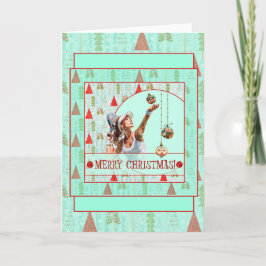 Padel-Weihnachtskarte – Retro-Weihnachten Padel Karte