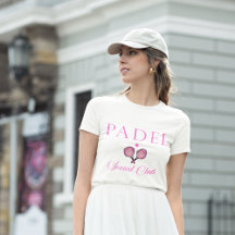 Padel Women’s T-Shirt & Social Club Emblem in Pink