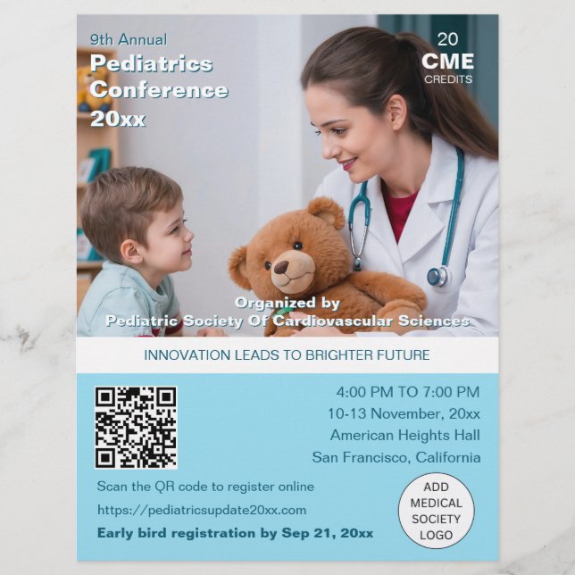 Pädiatrie Childcare Medizinische Konferenz Flyer (Vorne)