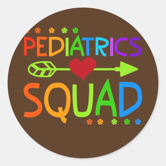 Pädiatrie Squad Peds Registered Nurse School Runder Aufkleber (Vorderseite)