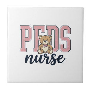 Pädiatriefachkrankenschwester Teddybär Vintage-Shi Fliese