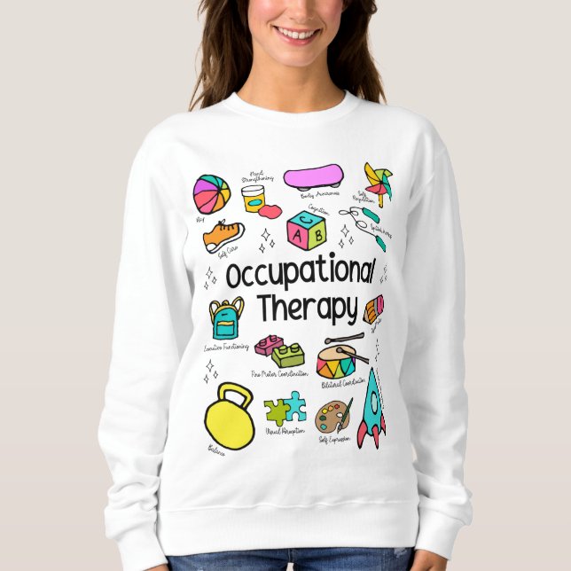 Pädiatrische Berufstherapie - farbenfroh Sweatshirt (Vorderseite)