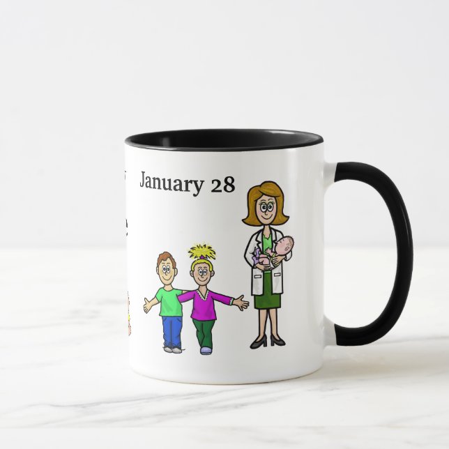 Pädiatrische Frauen und Kinder Persönliche Tasse (Rechts)
