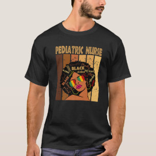 Pädiatrische Krankenschwester Afro American Black T-Shirt