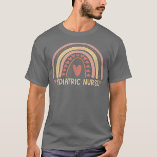 Pädiatrische Krankenschwester Boho Rainbow Niedlic T-Shirt
