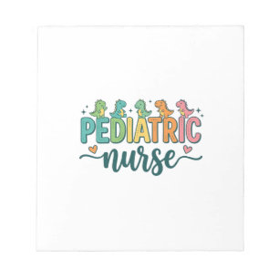 Pädiatrische Krankenschwester Dinosaurier Vintage Notizblock