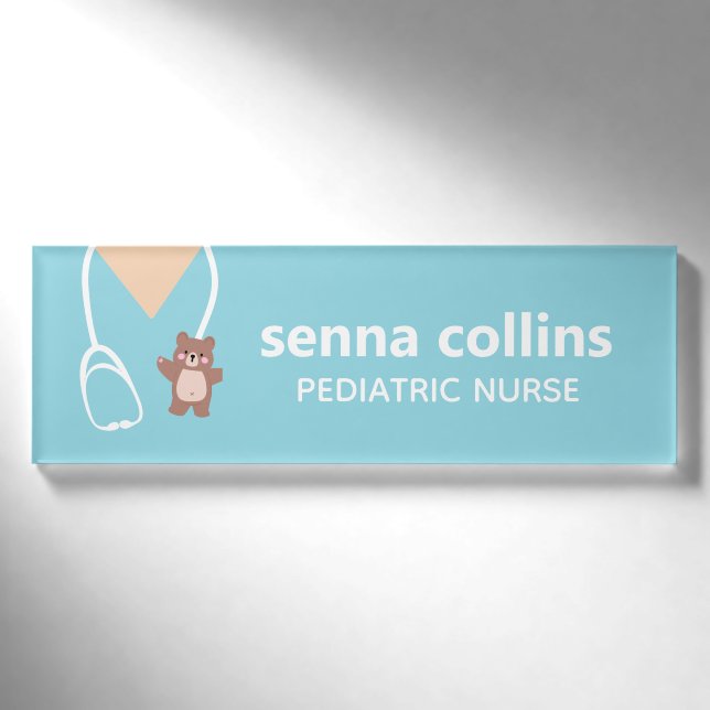 Pädiatrische Krankenschwester Namenschild (Vorderseite)