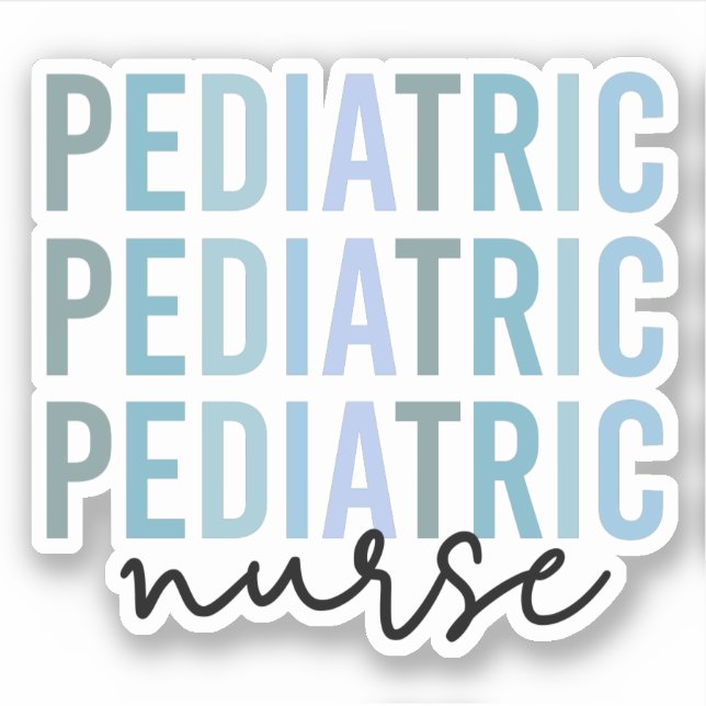 Pädiatrische Krankenschwester PEDS Krankenpfleger  Aufkleber (Vorderseite)