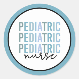 Pädiatrische Krankenschwester PEDS Krankenpfleger Runder Aufkleber