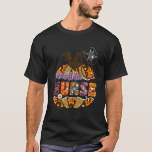 Pädiatrische Nurse Stethoscope Leopard Halloween P T-Shirt