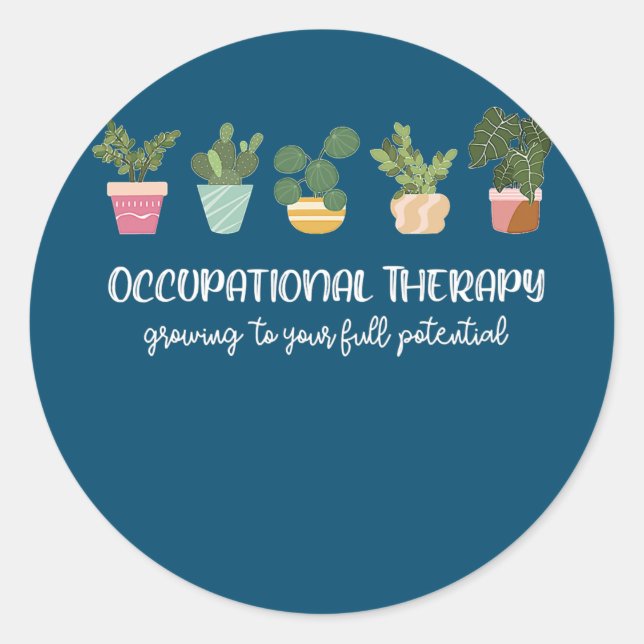 Pädiatrische Therapie Runder Aufkleber (Vorderseite)