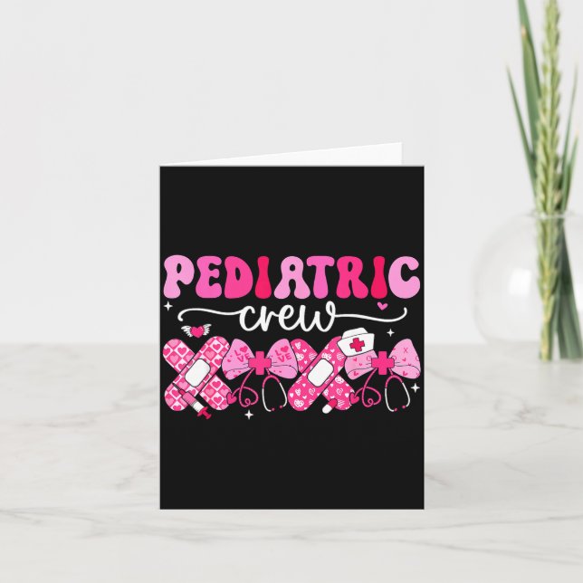Pädiatrische Valentinsgrüße Krankenpfleger Crew Ki Karte (Vorderseite)