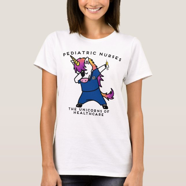 Pädiatrisches Krankenschwester-Einhorn T-Shirt (Vorderseite)