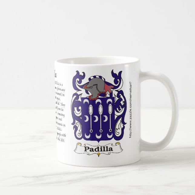 Padilla Familien-Wappen Tasse (Rechts)