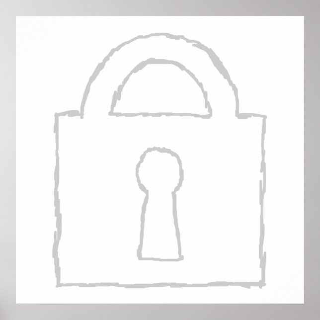 Padlock. Top Secret oder Security Icon. Poster (Vorne)