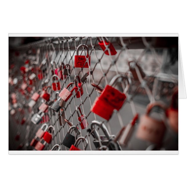 Padlocks Red Love (Devant horizontal)