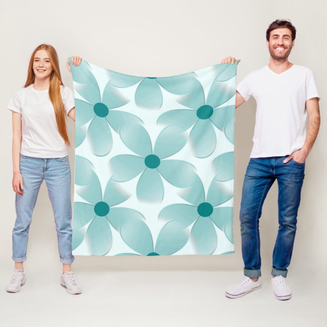 Padrão floral verde. fleecedecke (Beispiel)