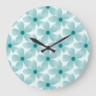 Padrão floral verde. große wanduhr