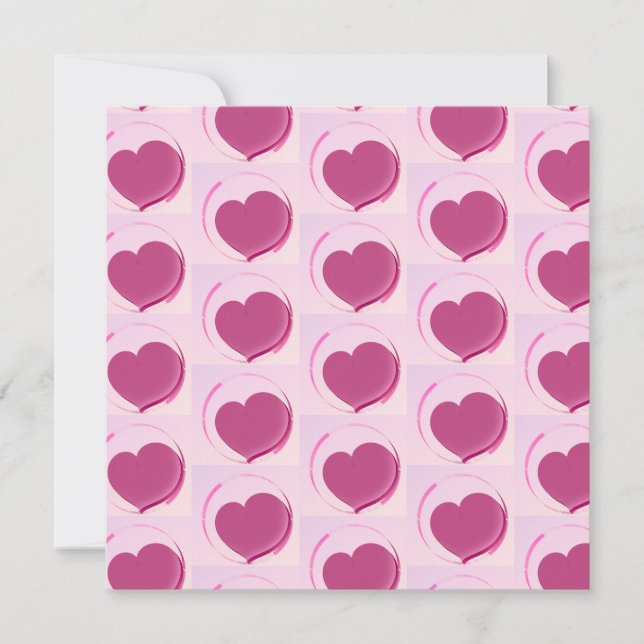 Padrão fofo de corações!! dankeskarte (Vorderseite)