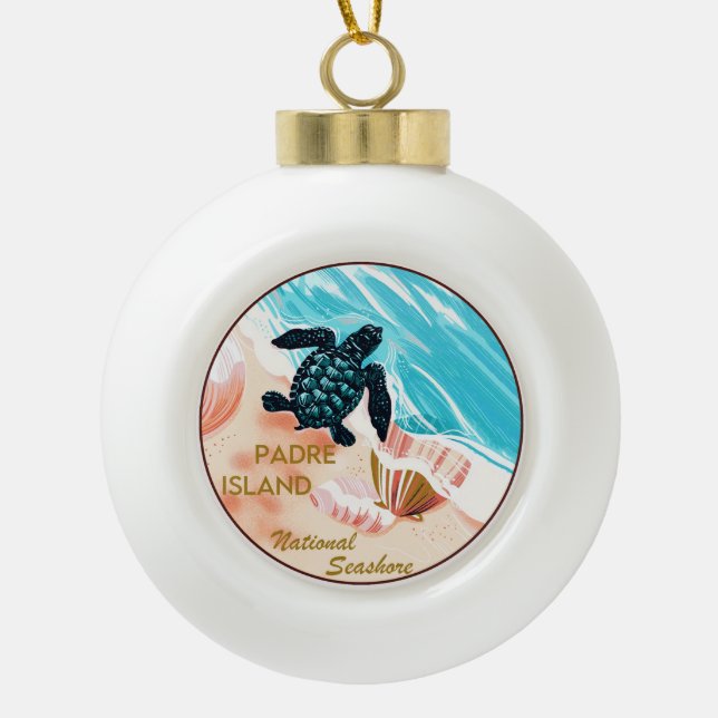 Padre Island National Seashore Keramik Kugel-Ornament (Vorderseite)