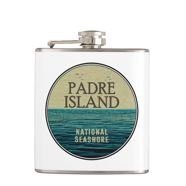 Padre Island National Seashore Ocean Birds Flachmann (Vorderseite)