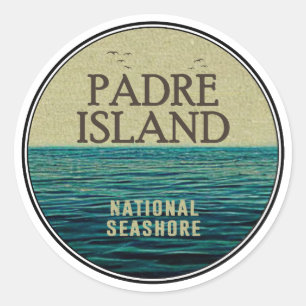 Padre Island National Seashore Ocean Birds Runder Aufkleber