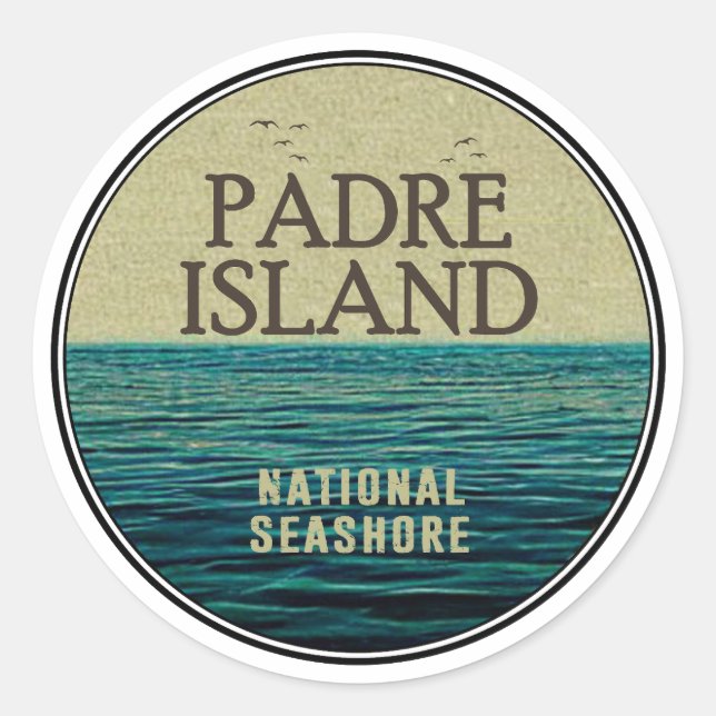 Padre Island National Seashore Ocean Birds Runder Aufkleber (Vorderseite)