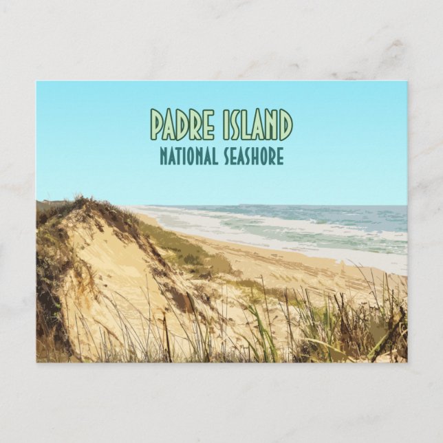 Padre Island National Seashore Texas Postkarte (Vorderseite)