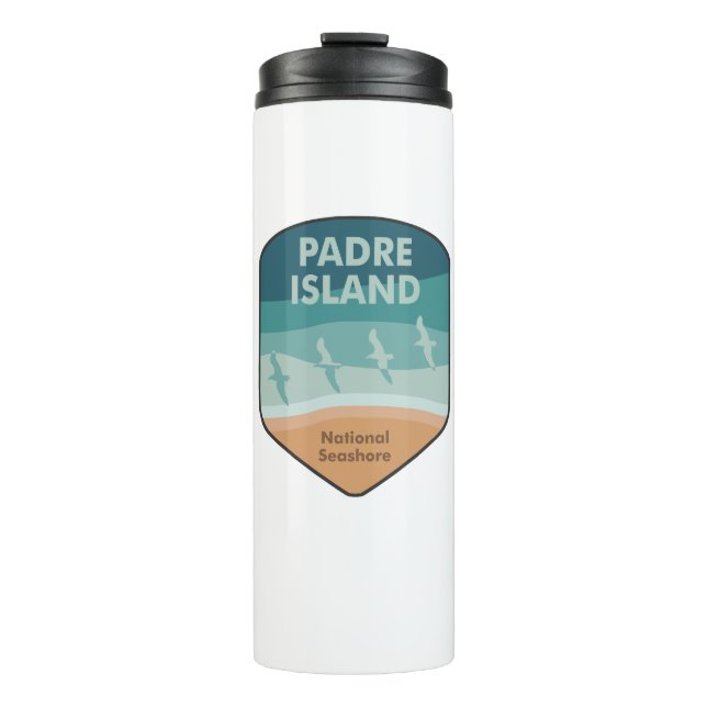 Padre Island National Seashore Texas Seagulls Thermosbecher (Vorderseite)