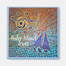 Padre Island TX Sail and Sun Magnet