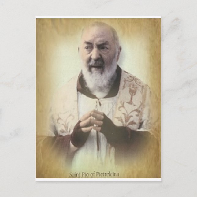 PADRE PIO ANTIQUE POSTKARTE (Vorderseite)