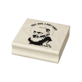 Padre Pio Capuchin Priester Katholischer Kautschuk Gummistempel