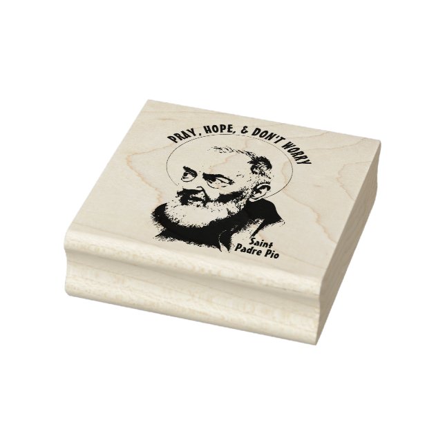 Padre Pio Capuchin Priester Katholischer Kautschuk Gummistempel (Stempel)