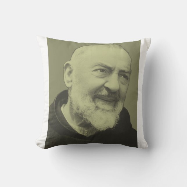 Padre Pio von Pietrelcina Kissen (Vorderseite)