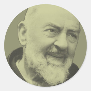 Padre Pio von Pietrelcina  Runder Aufkleber